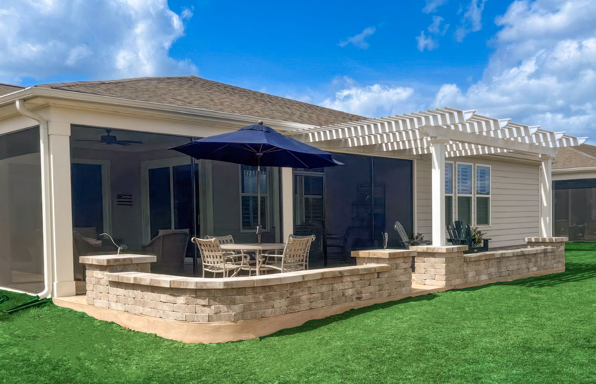 Attached Fixed Pergola